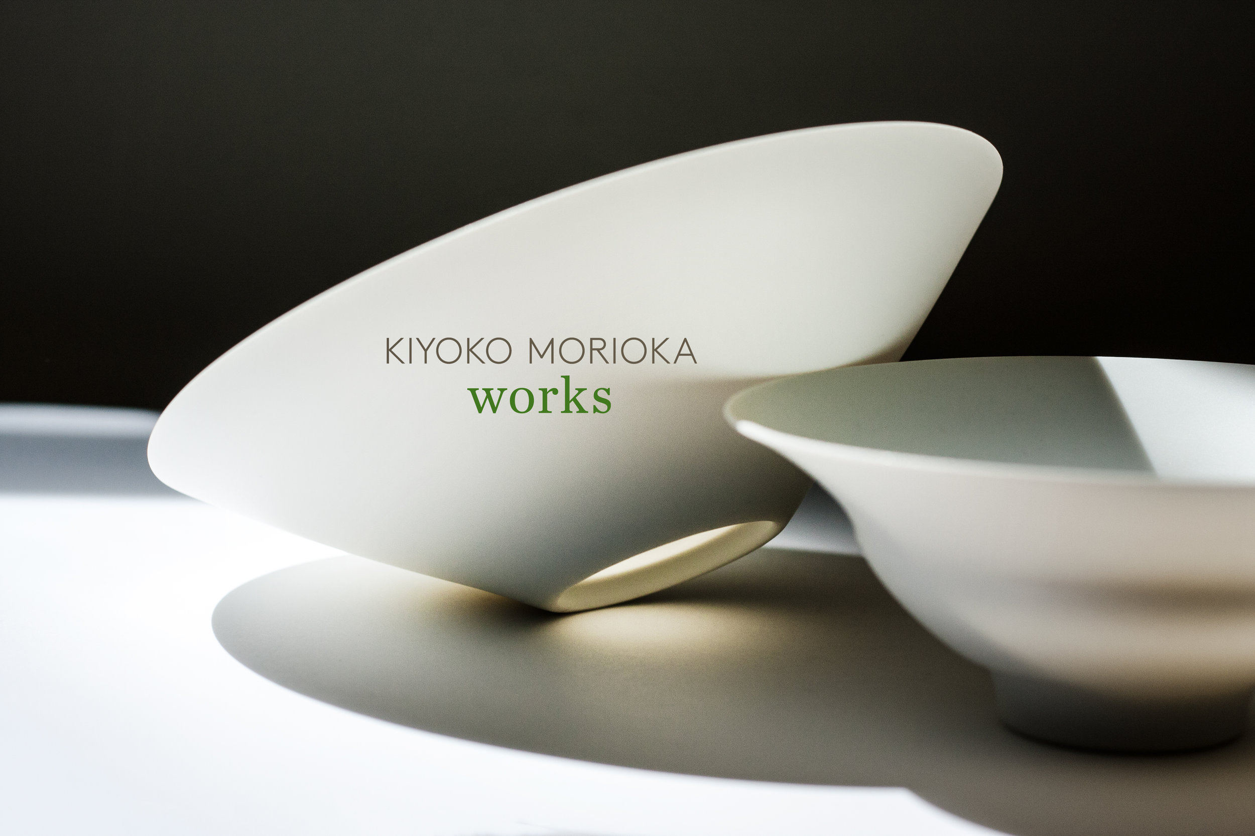 Porcelain works by Kiyoko Morioka