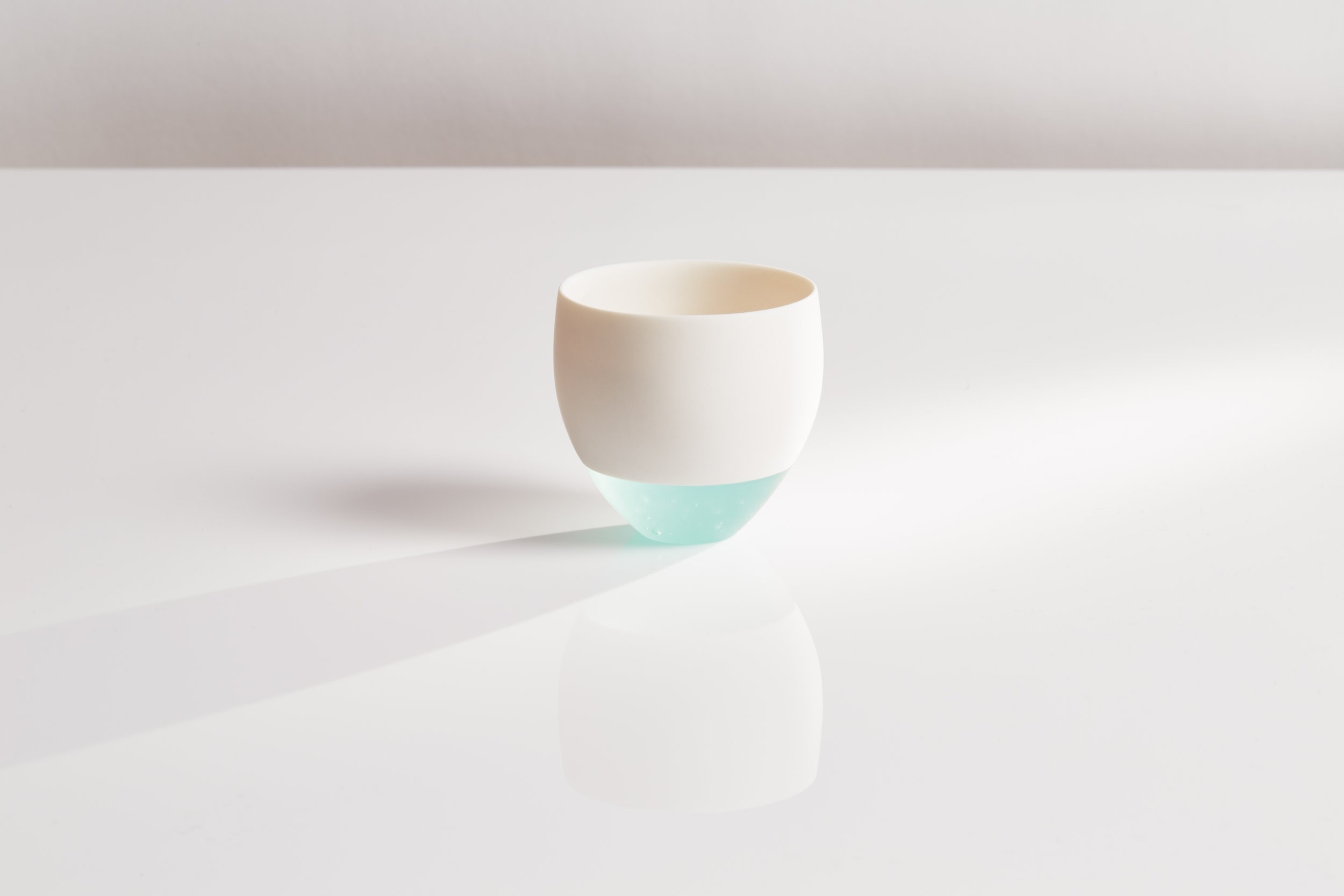 2. Sake Cup with Glass Kodai by Misa Tanaka