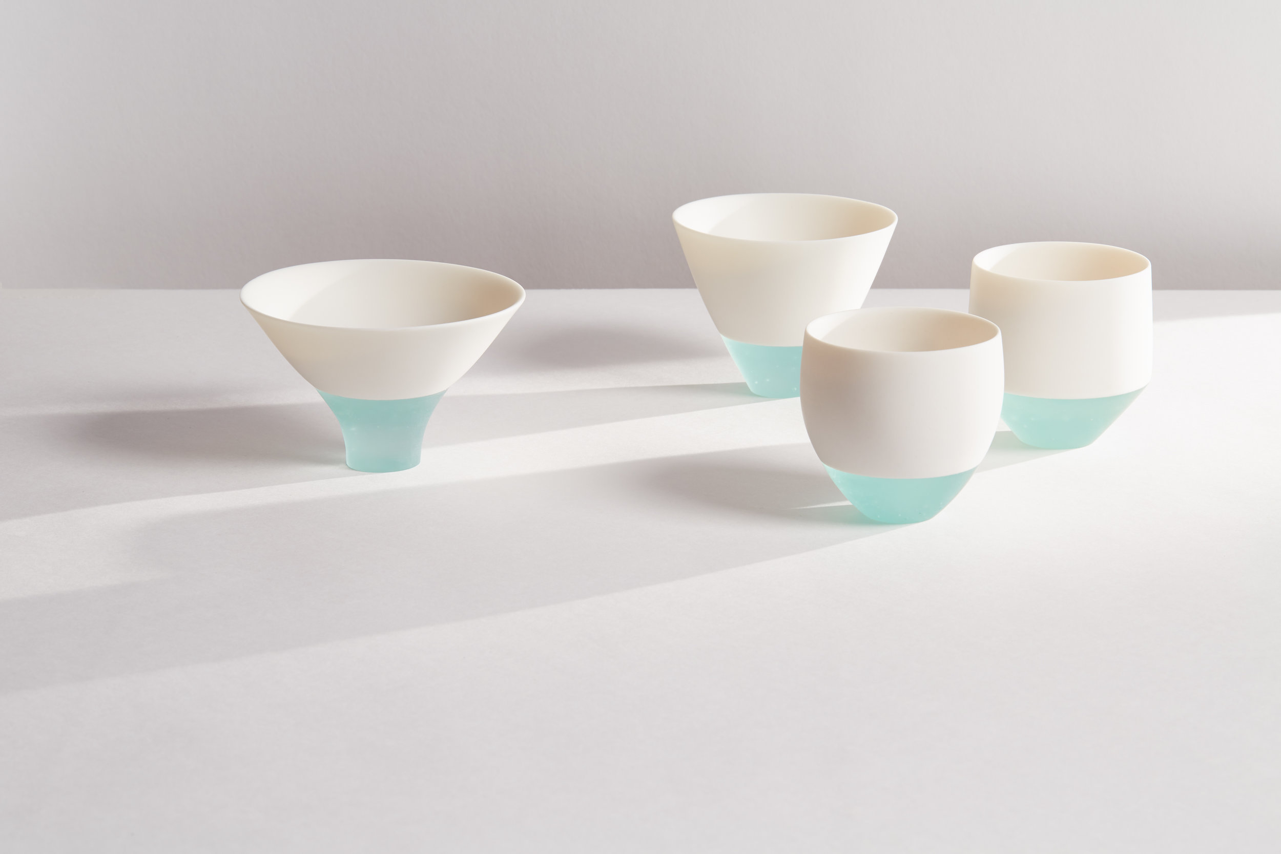 Sake Cup with Glass Kodai by Misa Tanaka