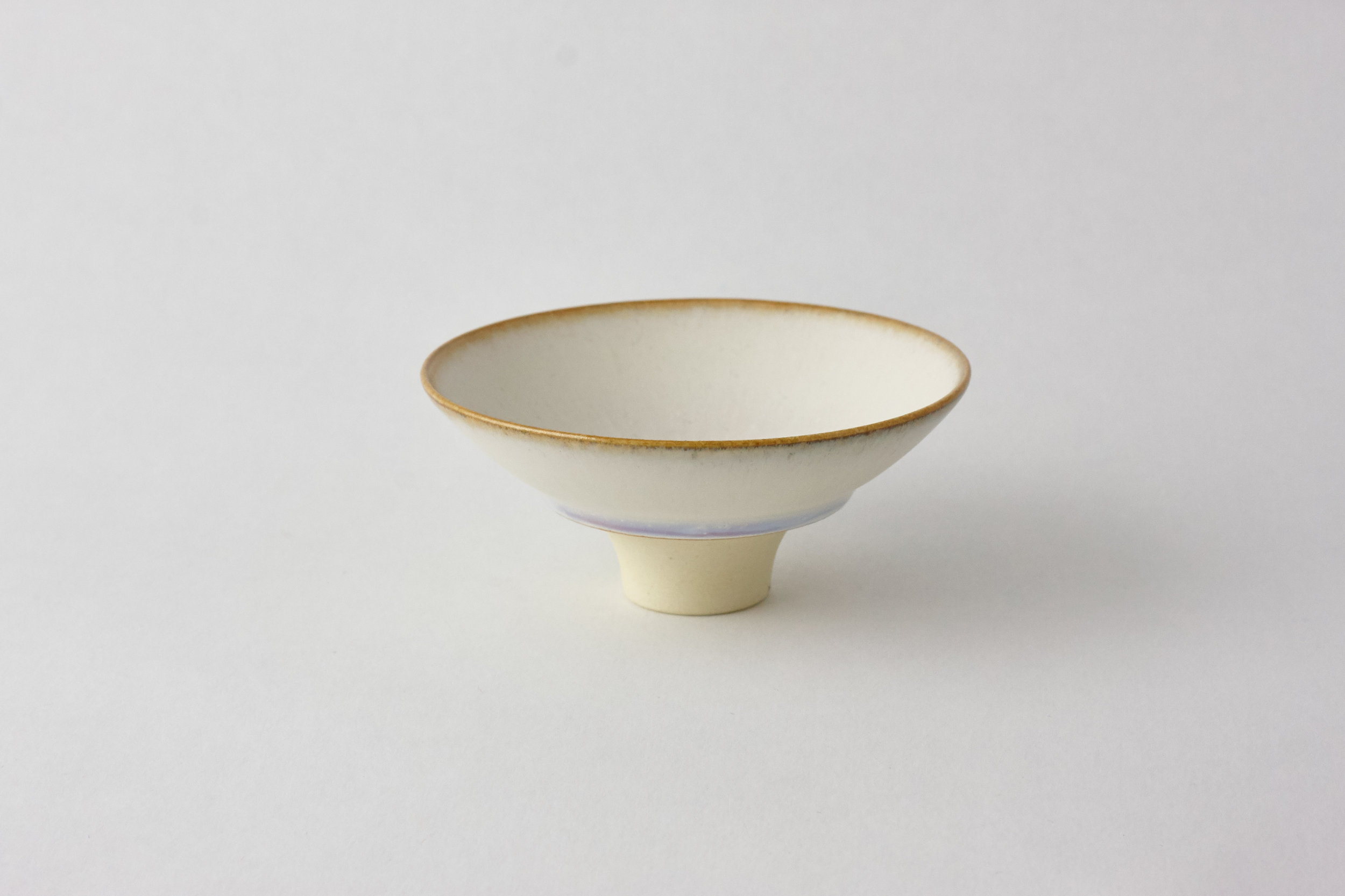 Sake Cup (Ochre Rim) by Masako Niimi