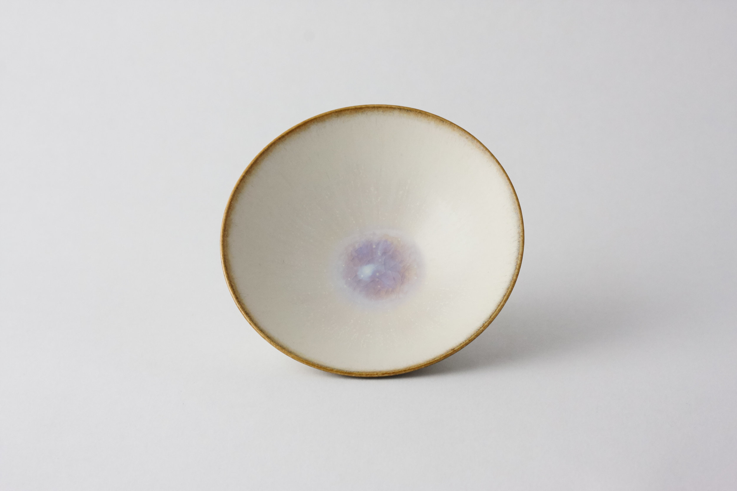 Sake Cup (Ochre Rim) by Masako Niimi