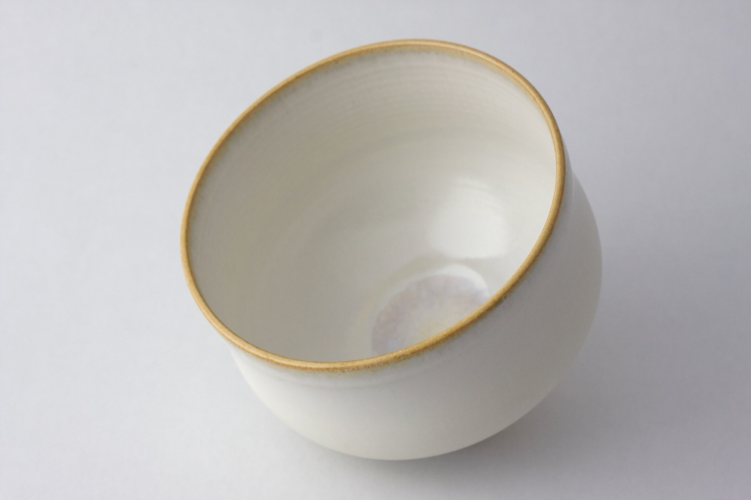 Tea Bowl (Ochre Rim) by Masako Niimi