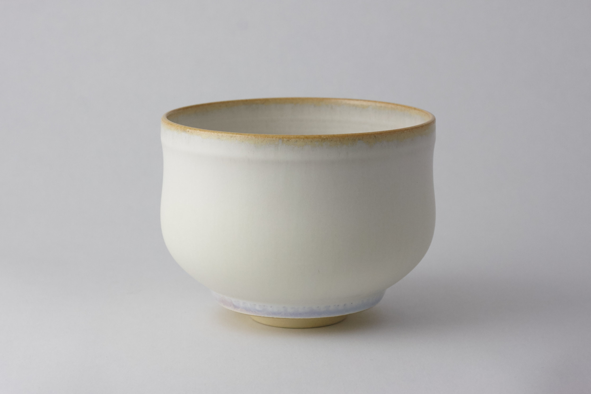 Tea Bowl (Ochre Rim) by Masako Niimi