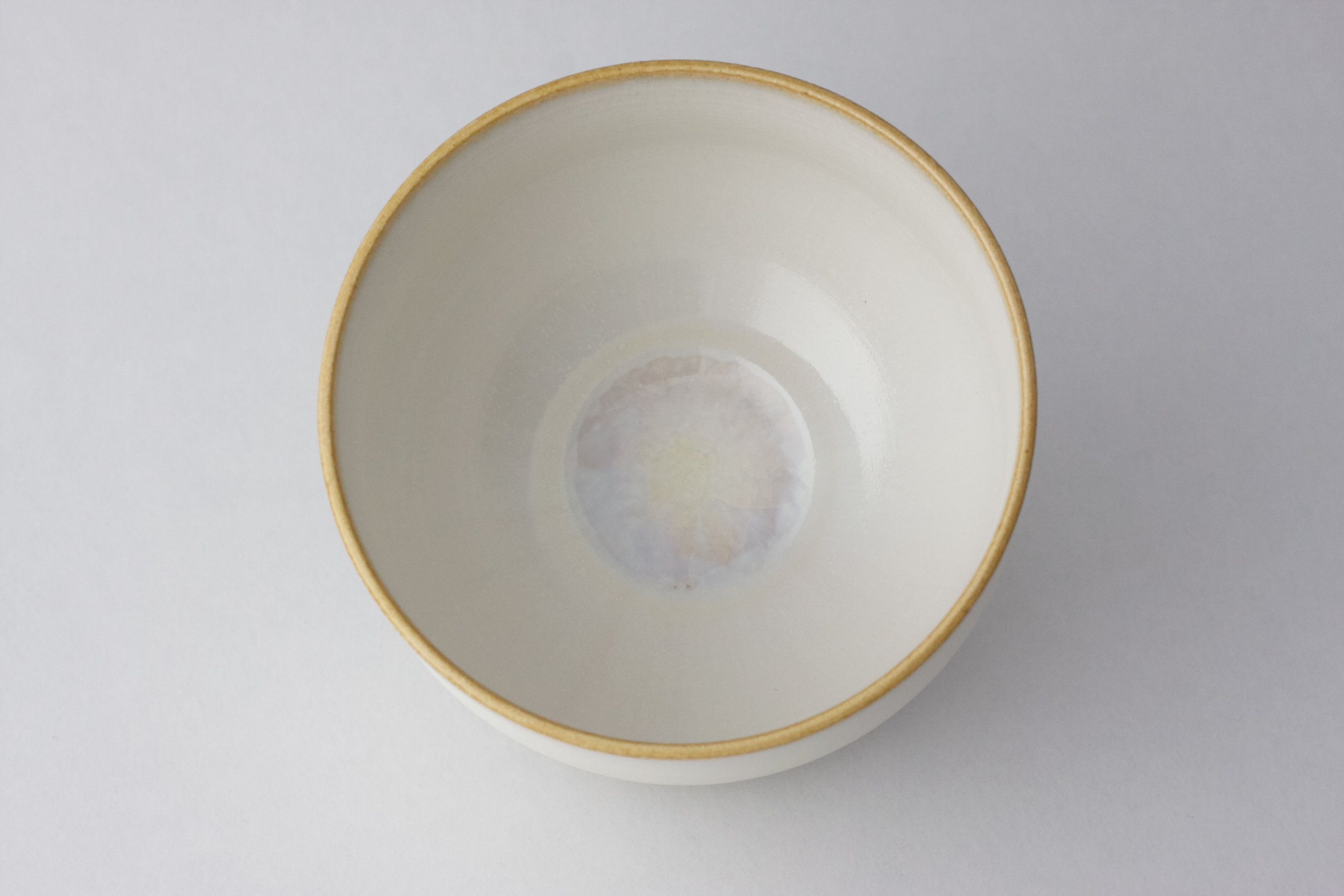 Tea Bowl (Ochre Rim) by Masako Niimi