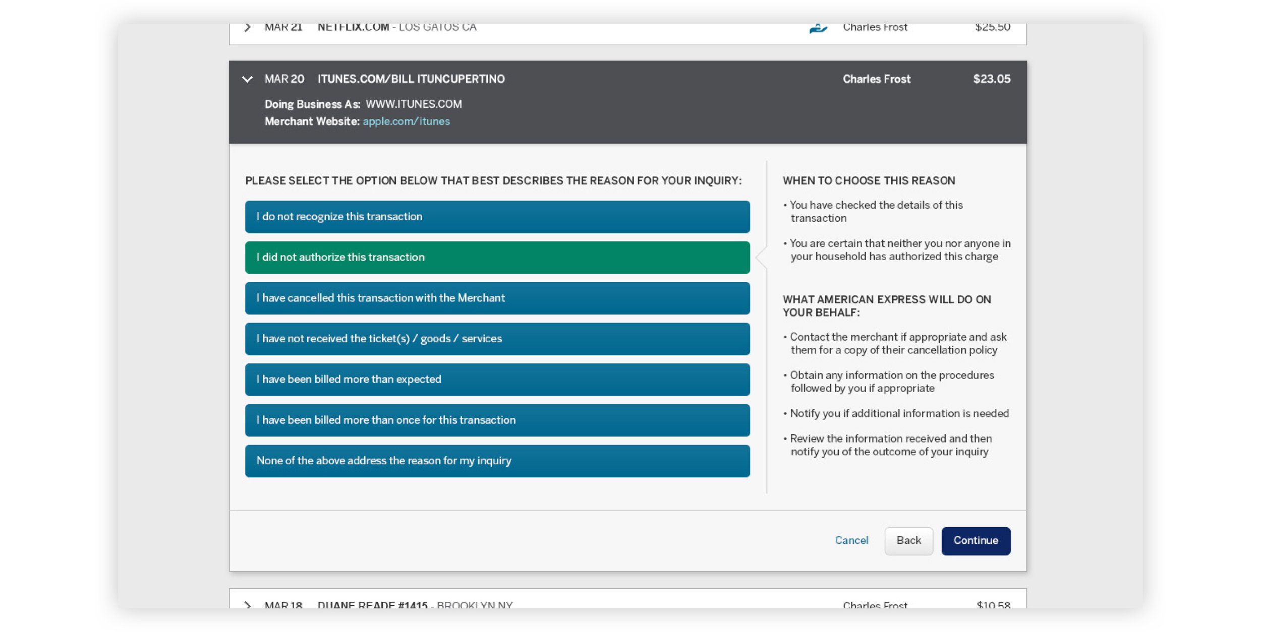 Select the reason for your inquiry to find out next steps.