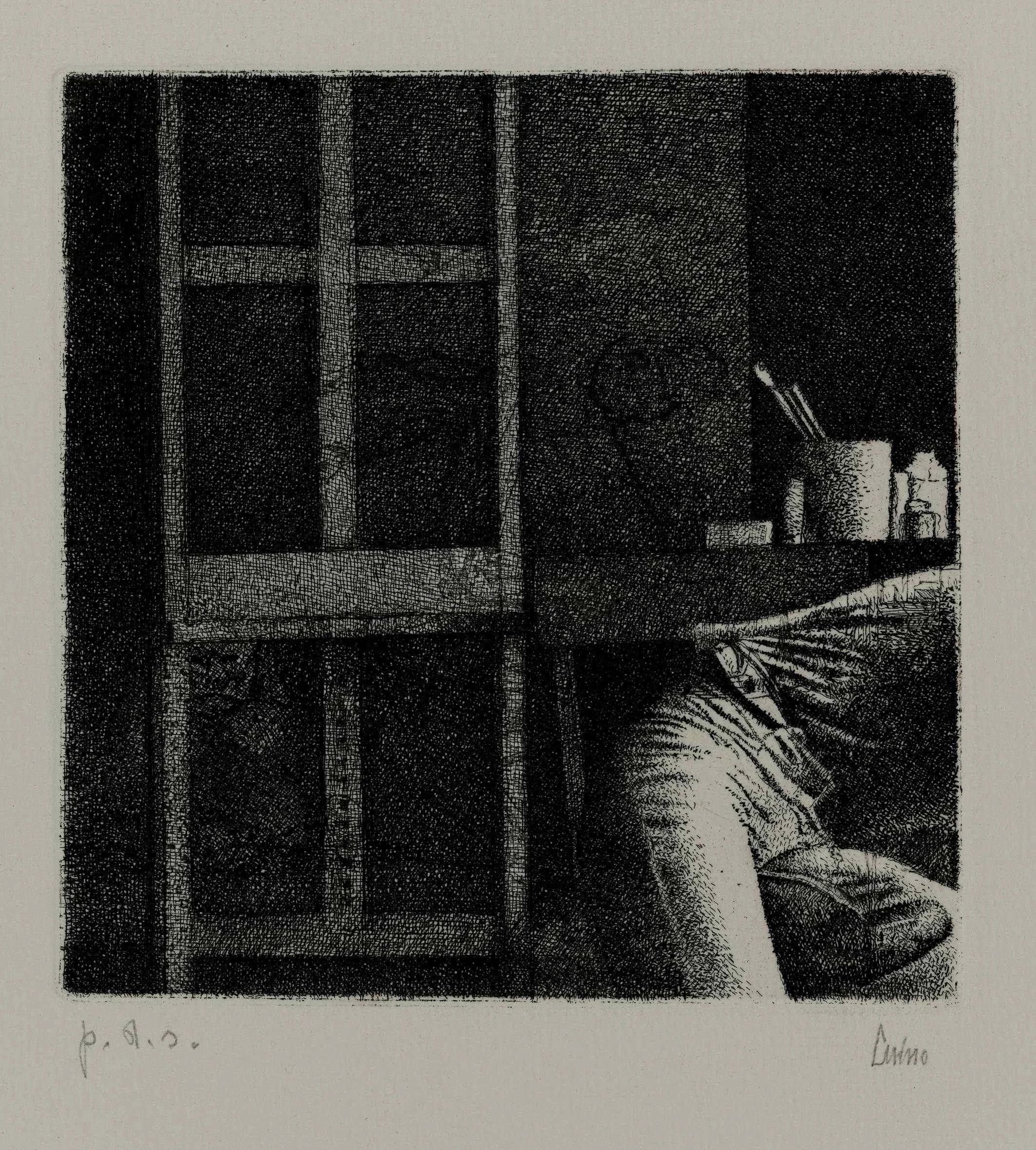  &nbsp; Cavalletto , 1975-76 
 Zinco inciso all’acquaforte&nbsp; 
 152 x 146 mm   &nbsp;  