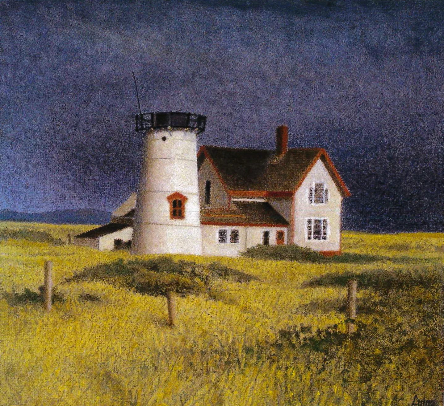   Cape Cod , 1988-89 
 Olio su tela incollata su tavola 
 18 x 19,5 cm 