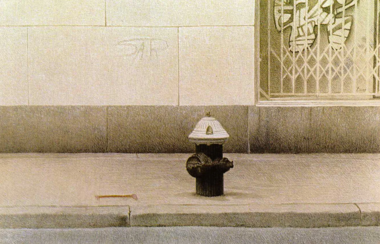 &nbsp; Idrante,  1982&nbsp; 
 Tecnica mista su carta 
 17,6 x&nbsp; 27 cm 