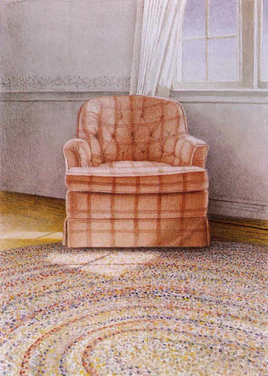  &nbsp; Poltrona a Cape Cod , 1988 
 Acquerello su carta 
 36 x 26 cm 