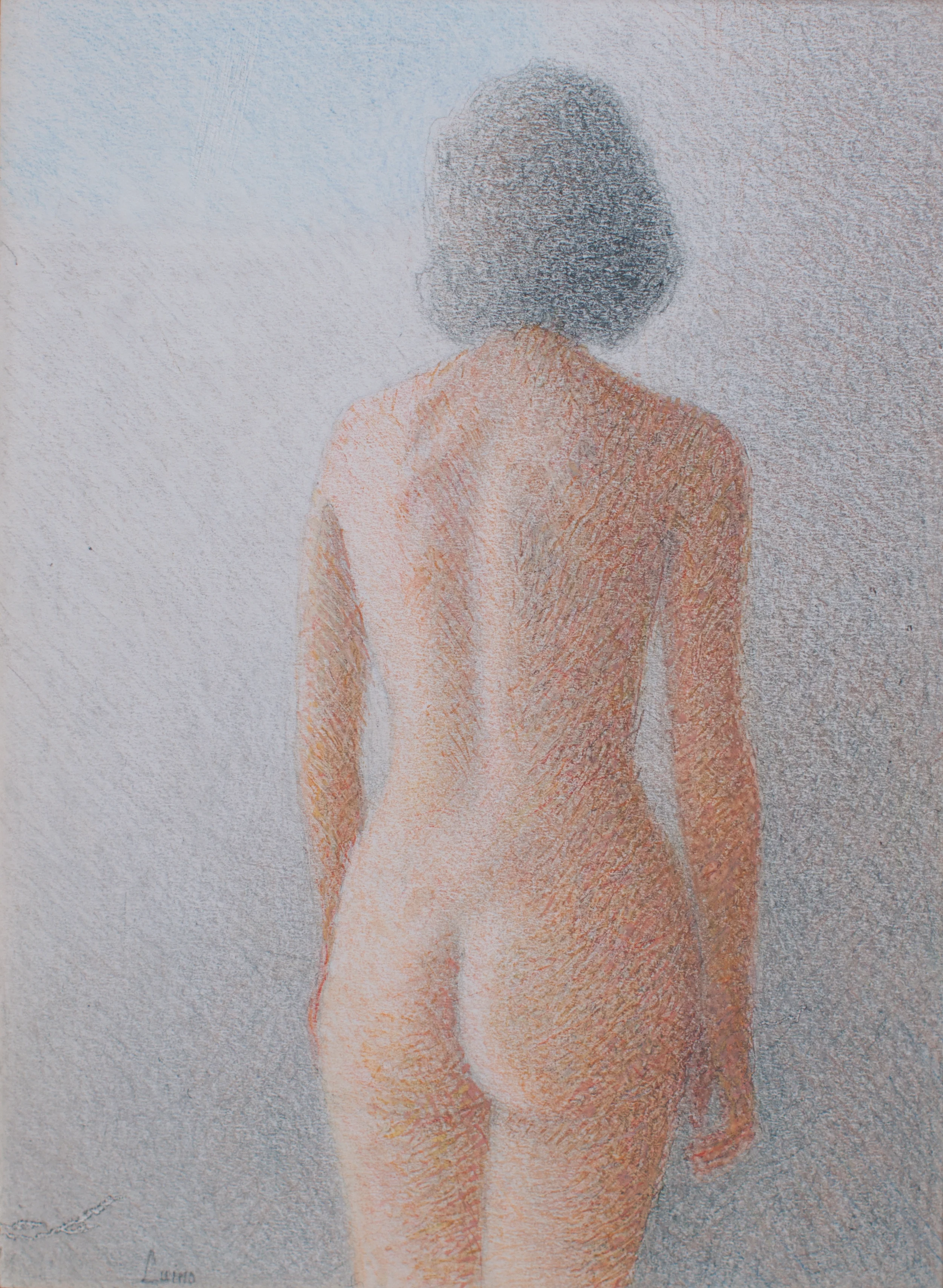  &nbsp; Nudino , 1998 
 Tecnica mista su cartone&nbsp; 
 15 x 11 cm 