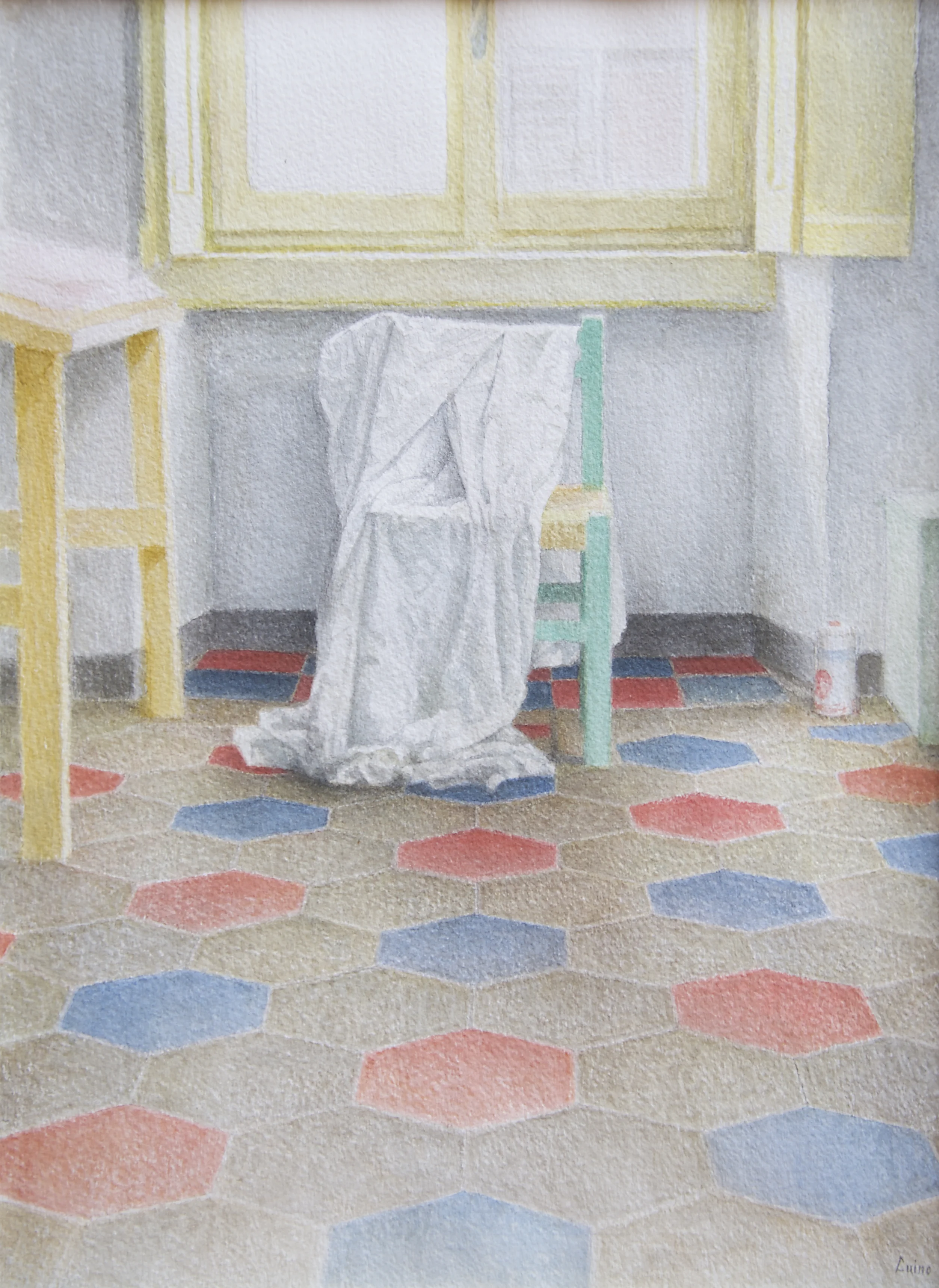   Lenzuolo bianco , 1993  Acquarello su carta  34,5 x 25,5 cm&nbsp; 