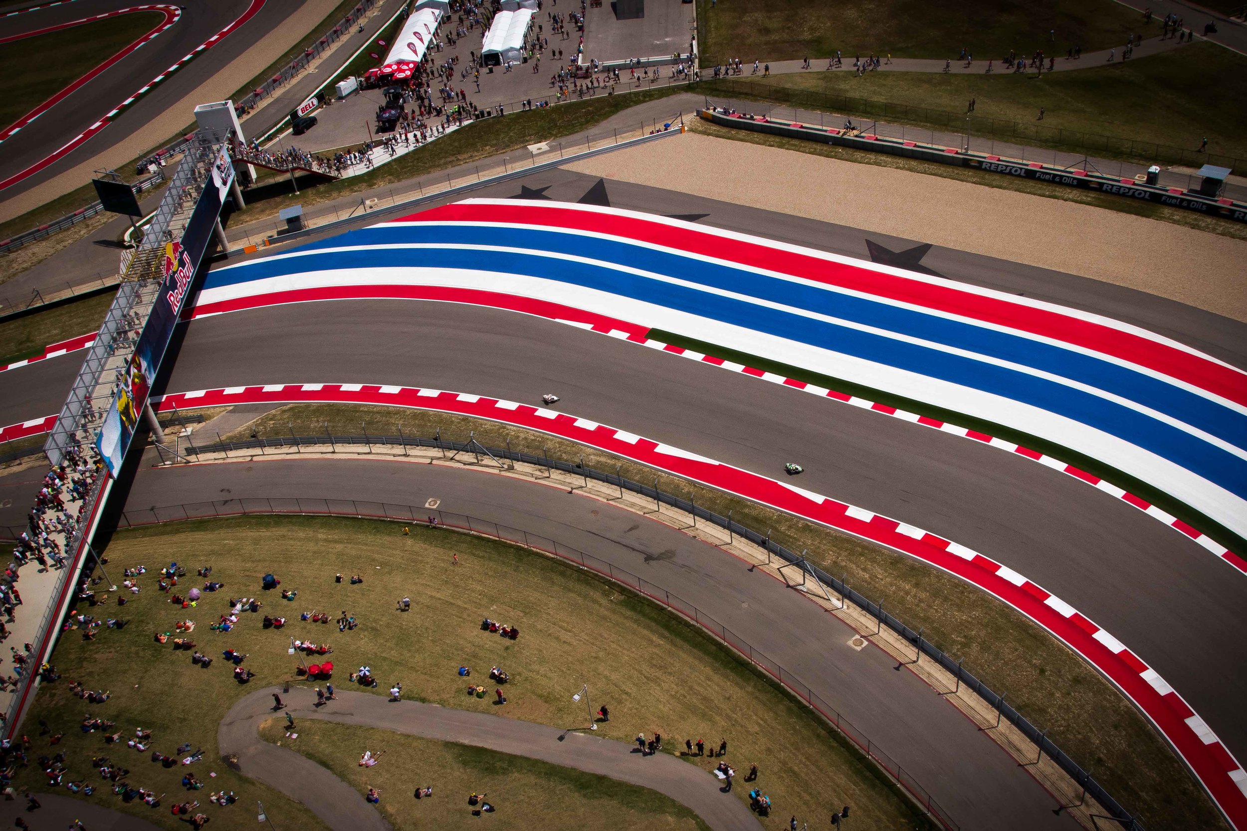  Here is a wider shot from the Observation Tower looking down on Turn 16. 