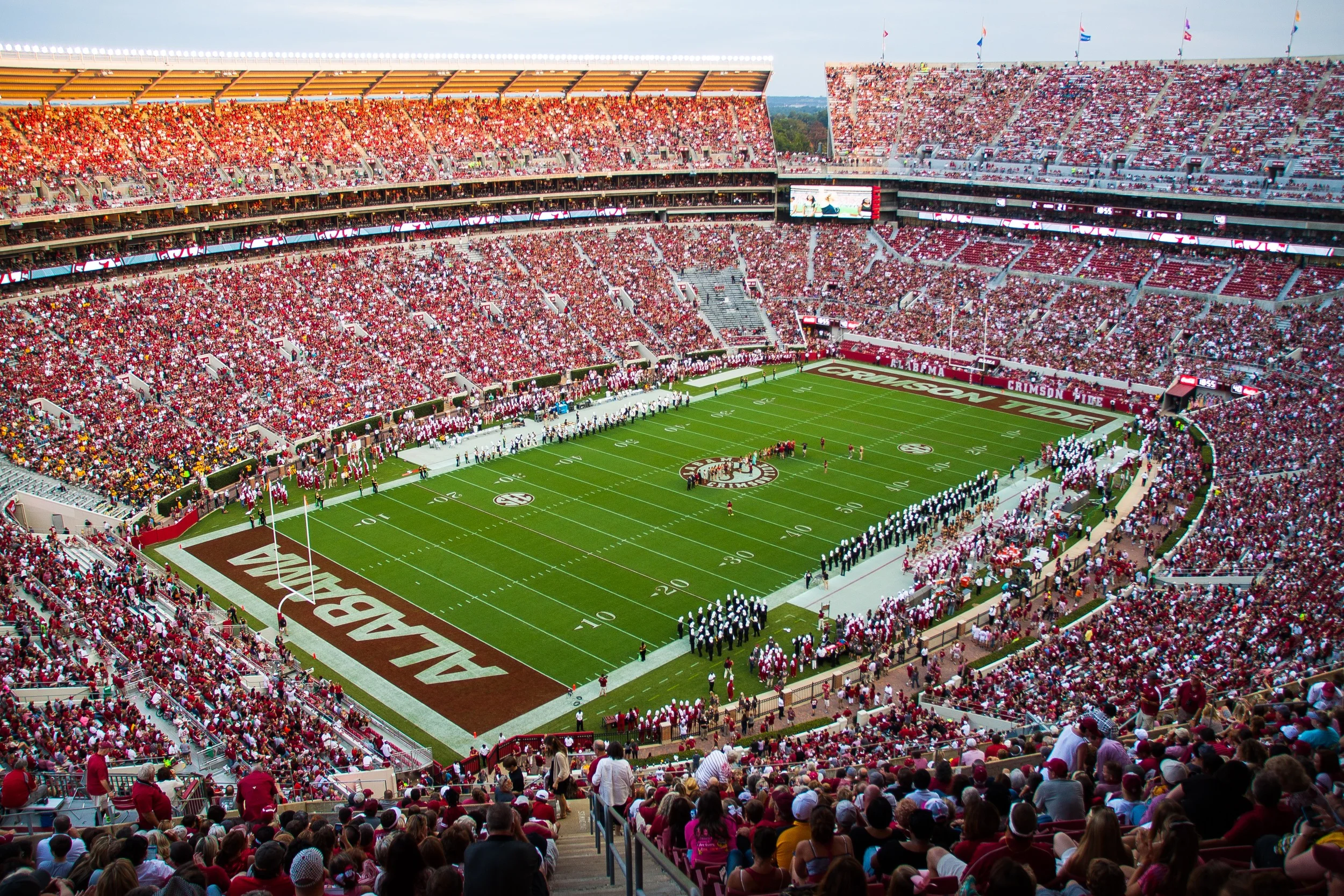 Here is a shot from one of the nose-bleed seats at Bryant Denny Stadium. I decided to hike up to this section with five minutes left in the second quarter. 