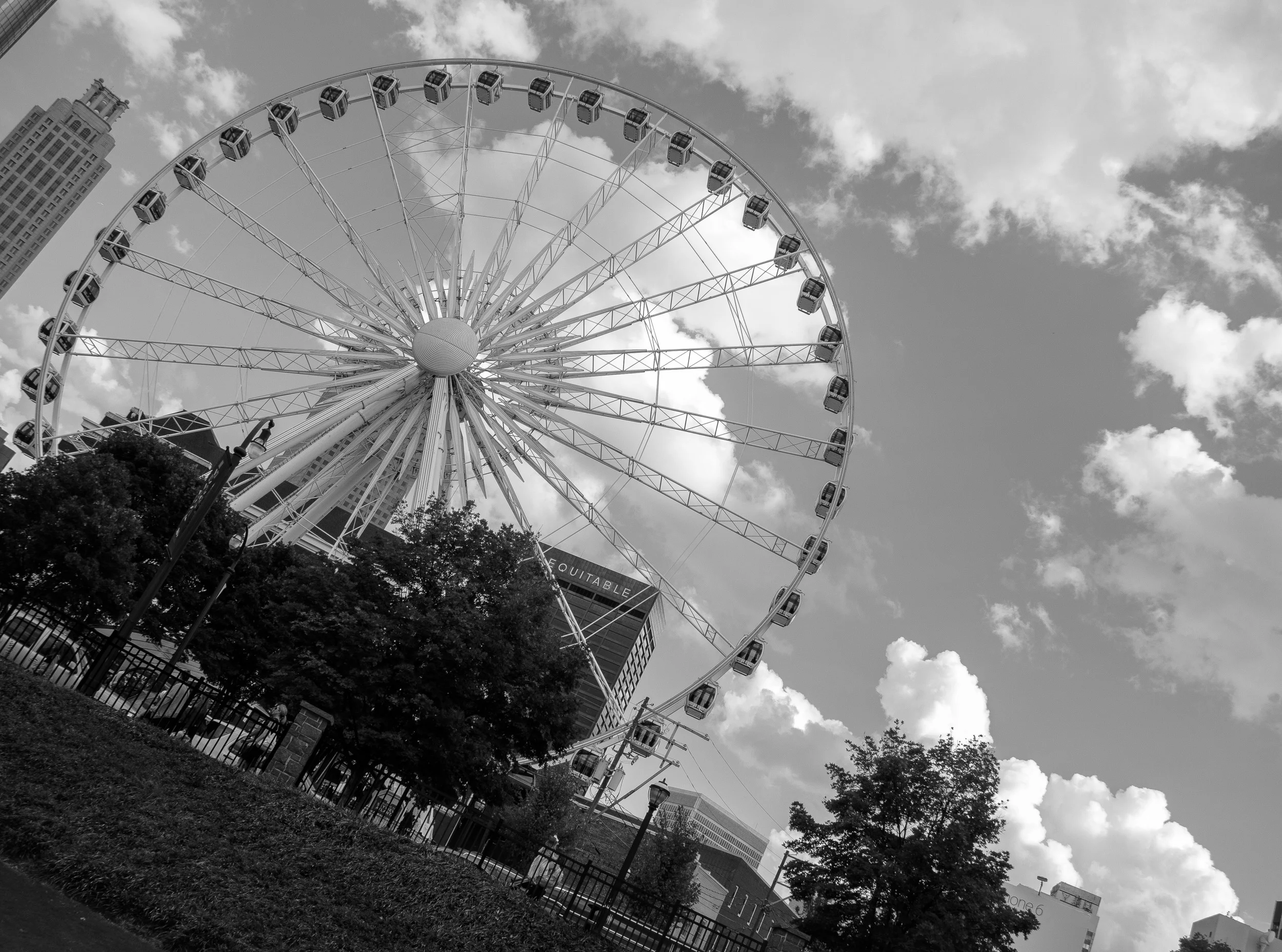 The Ferris wheel here is the Skyview Atlanta. This is by Centennial Olympic Park in Atlanta, GA