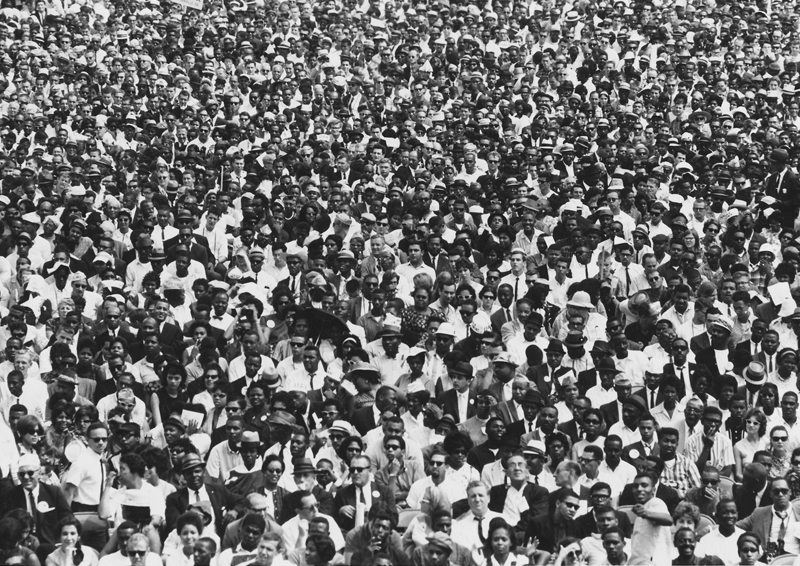 Civil Rights March on Washington, D.C. (a crowd of marchers), 1963; public domain