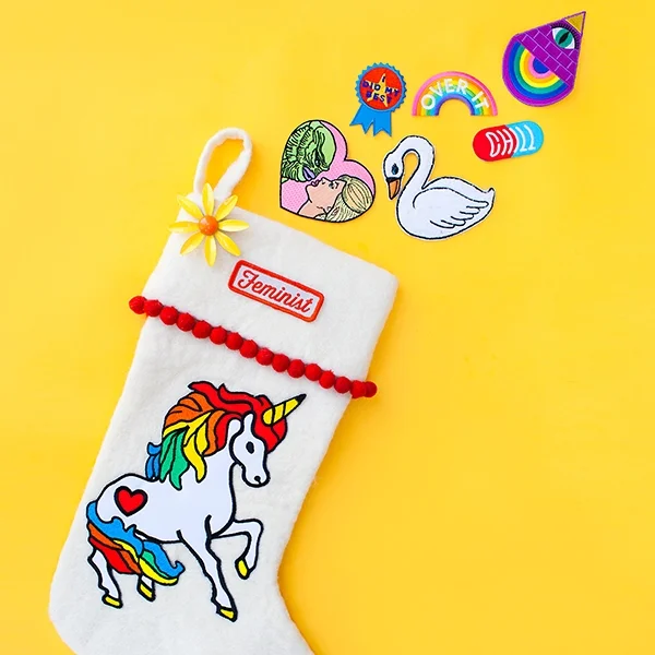 Pygmy Hippo Shoppe unicorn patch social media feature. 