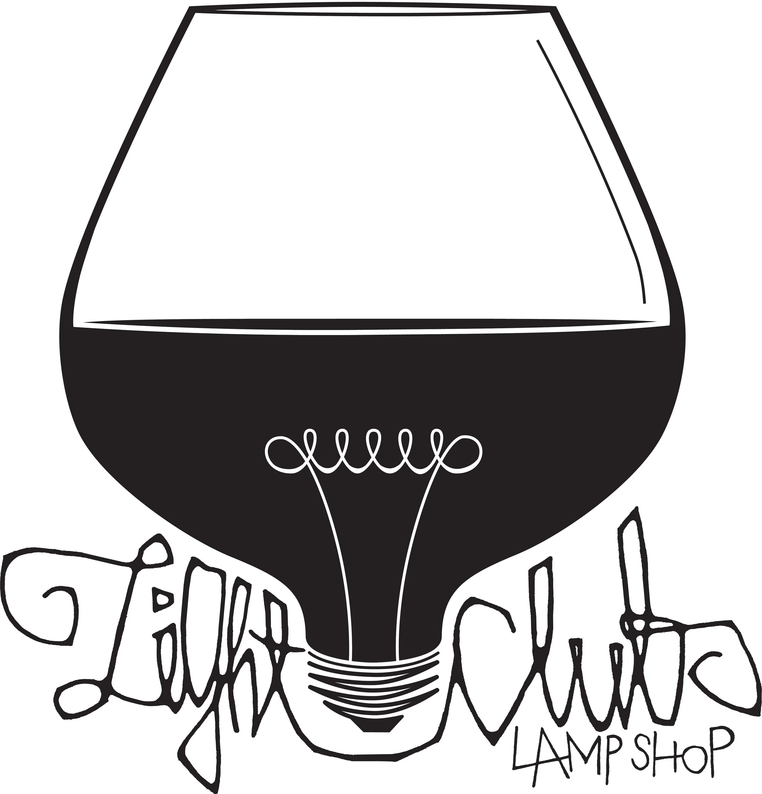 Logo for Light Club Lamp Shop. 2014 Lettering by Raychel Severance