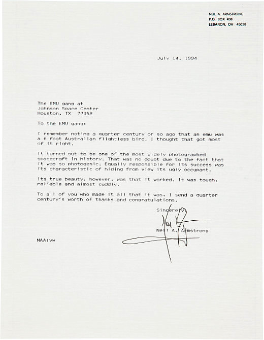 Photo borrowed from http://www.lettersofnote.com/2010/11/its-true-beauty-however-was-that-it.html I bet these engineers were happy to see this thank you note from Neil Armstrong!