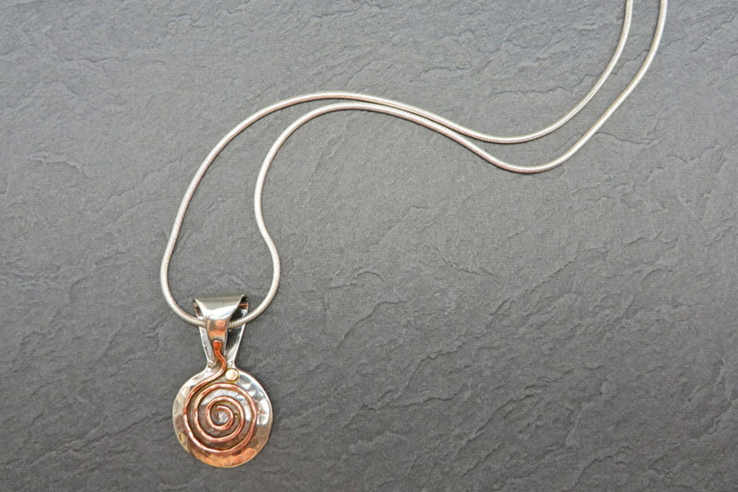 Round Spiral Necklace — Custom Handmade Jewelry, Earrings & Necklaces  Prescott AZ