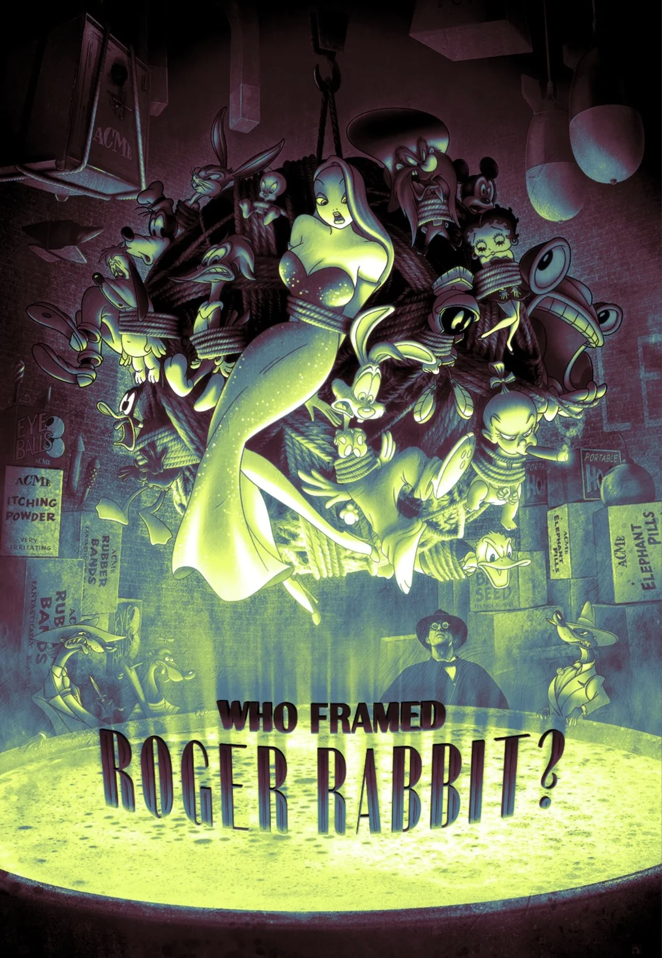 Cool WHO FRAMED ROGER RABBIT? Poster Art Created By Kevin M. Wilson For
