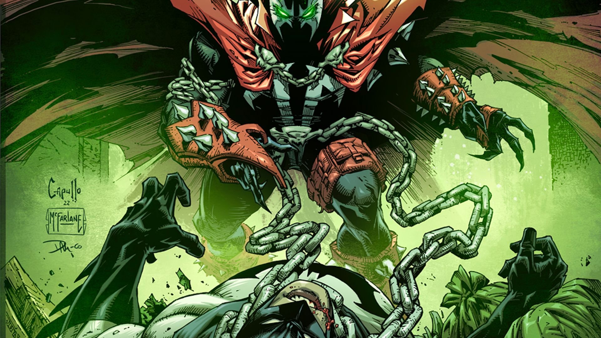 Preview of the crossover comic BATMAN/SPAWN #1 by Todd McFarlane and Greg Capullo