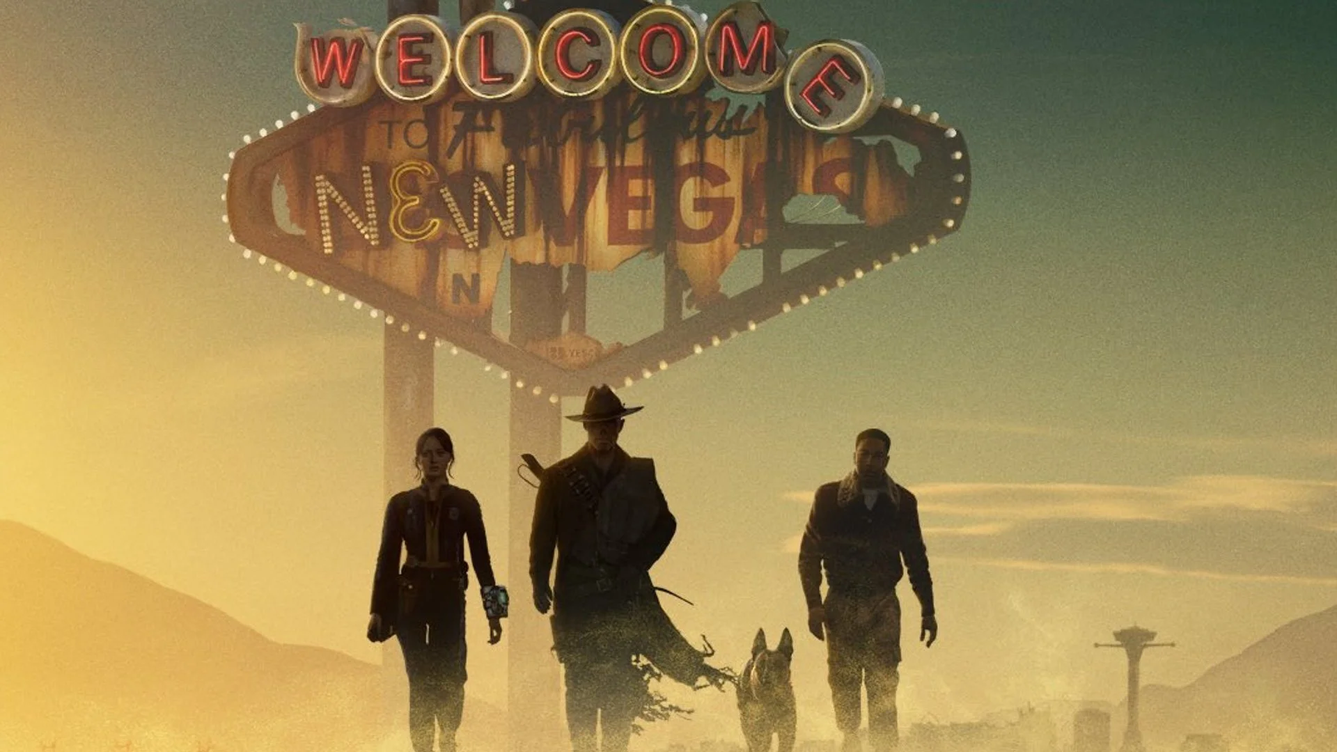 Affiche Fallout saison 2 avec l’équipe en route vers New Vegas