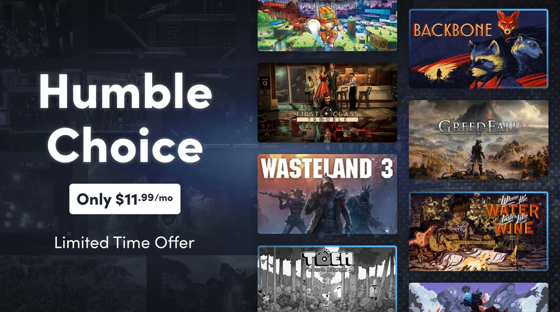 Join Humble Choice in December to get GREEDFALL and more as you help charity