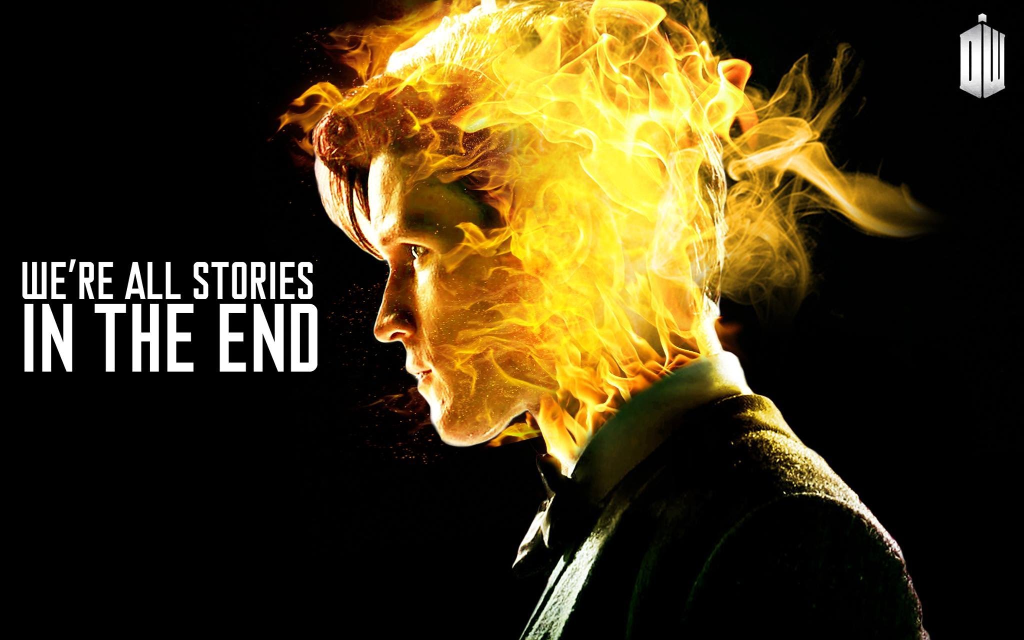 Fan Made Flaming Matt Smith Doctor Who Poster Geektyrant