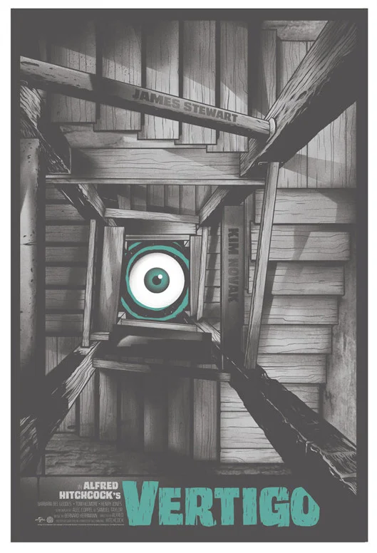 Vertigo poster by Ghoulish Gary Pullin . 24"x36" screen print. Edition of 240. $40 .