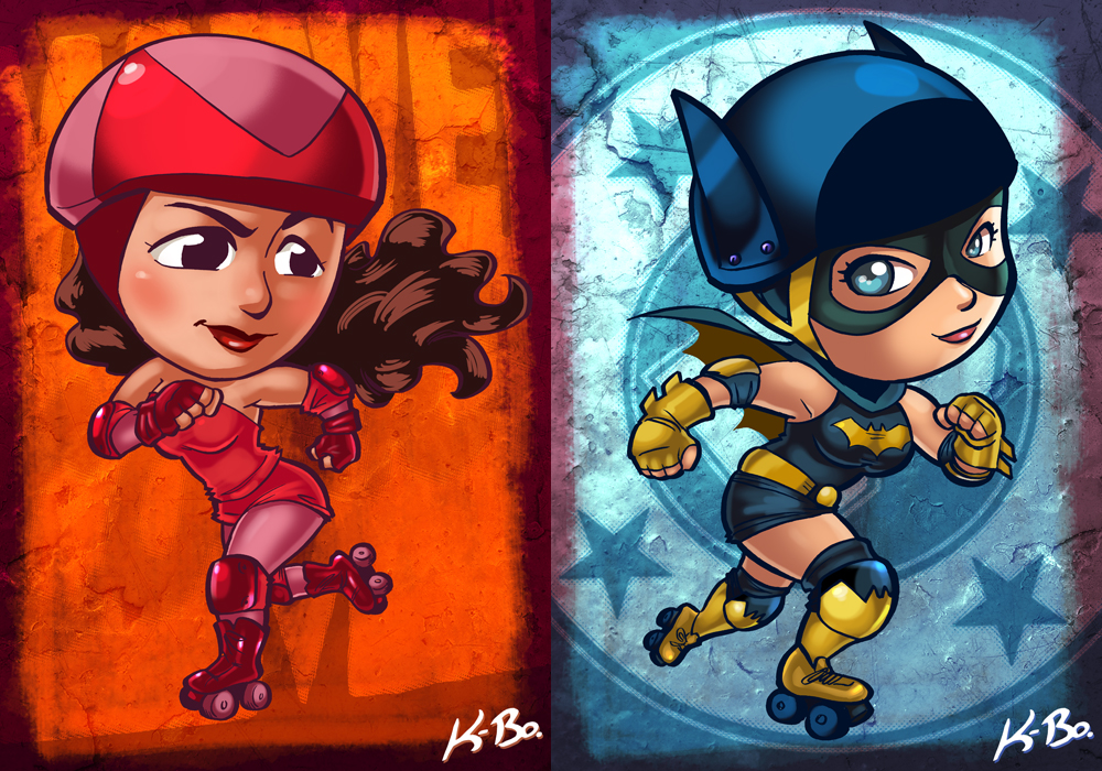 dc_vs_marvel_roller_derby__scarlet_witch_batgirl_by_kevinbolk-d6ot2kd.jpg