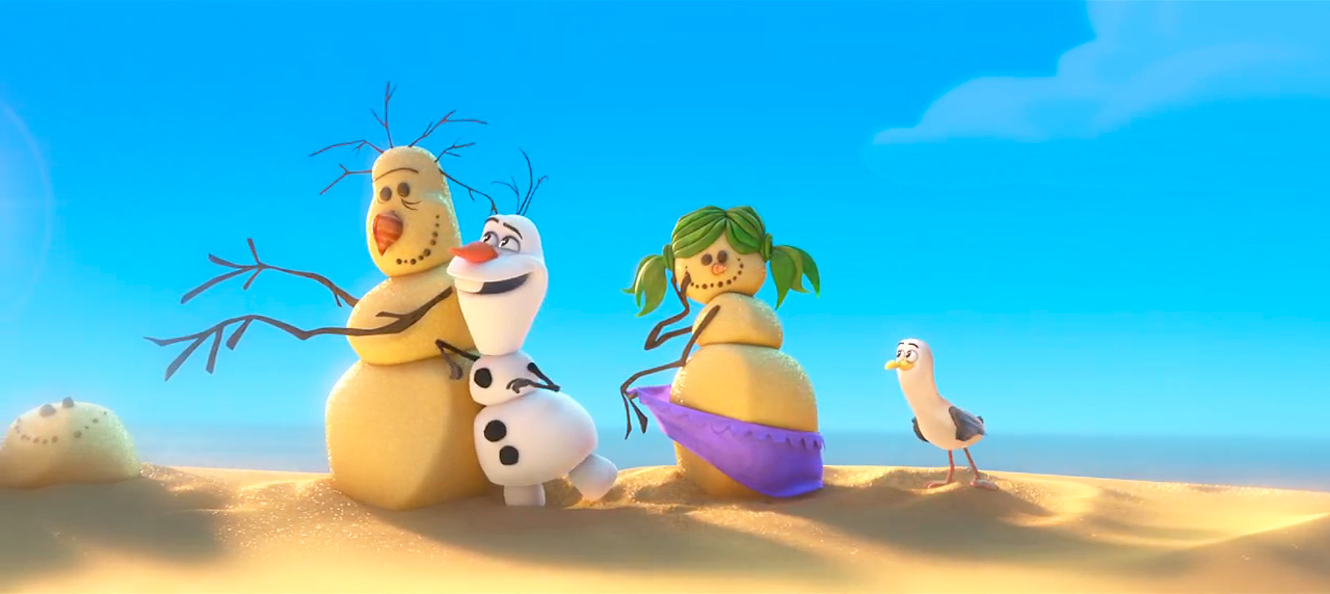 Fun FROZEN Clip with Olaf the Snowman Singing \