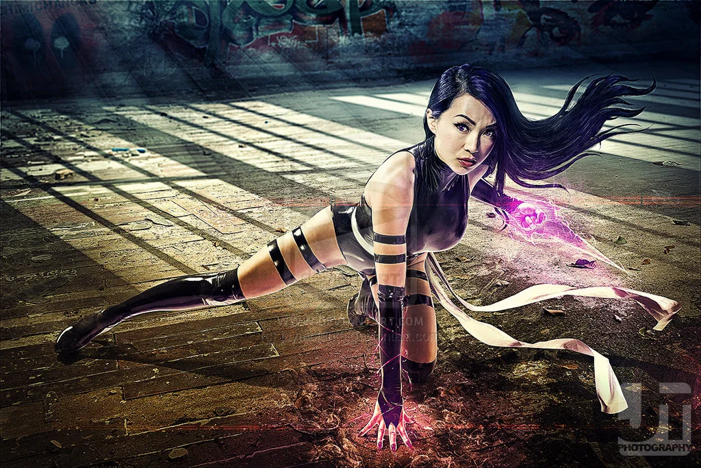 Linda Le is Psylocke | Photo by: Jay Tablante | Digital Imaging by: Ghani Madueno | Art Direction by: Joe Dy