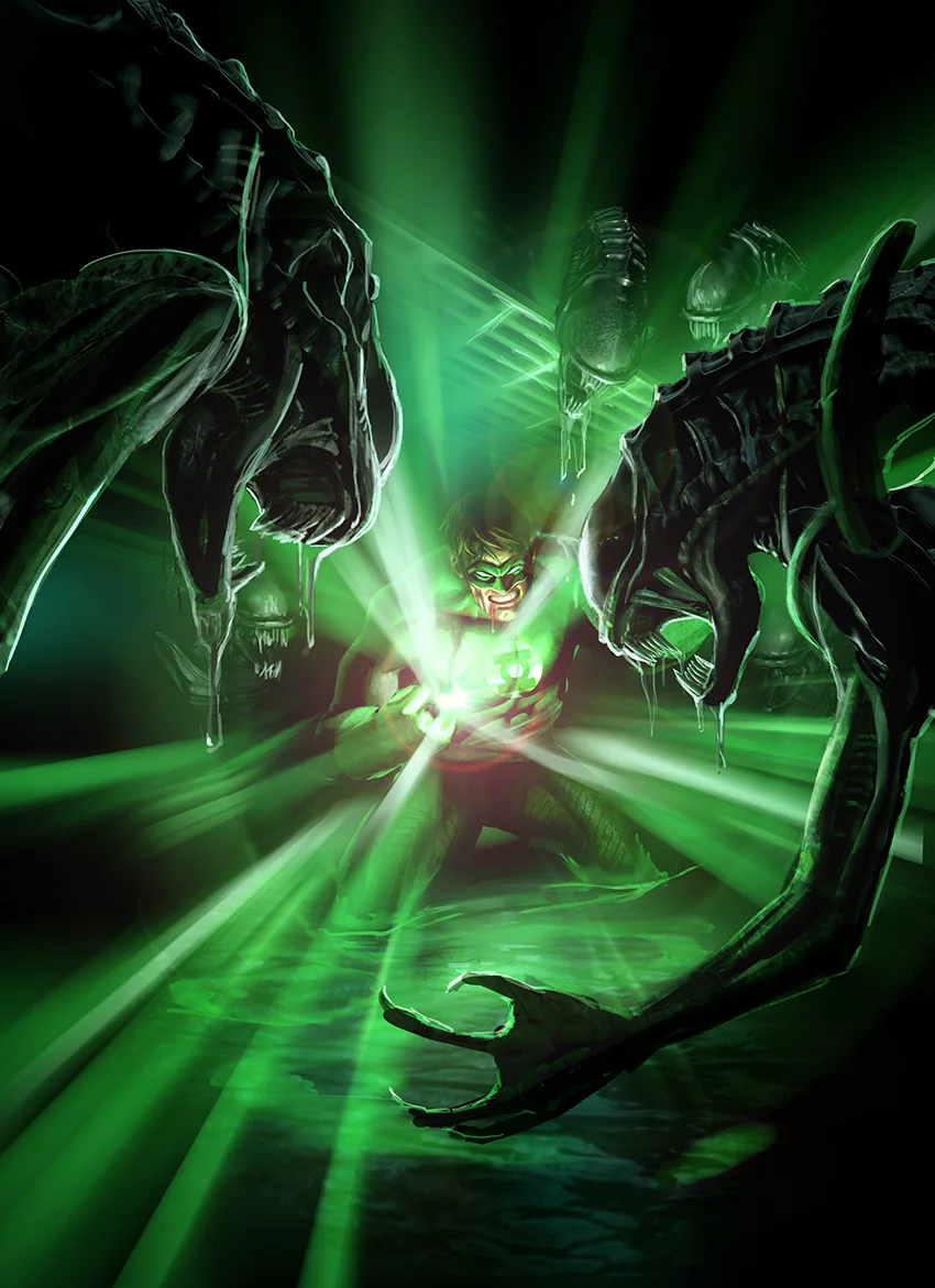 Green Lantern Vs. ALIENS by Sam Kennedy — GeekTyrant