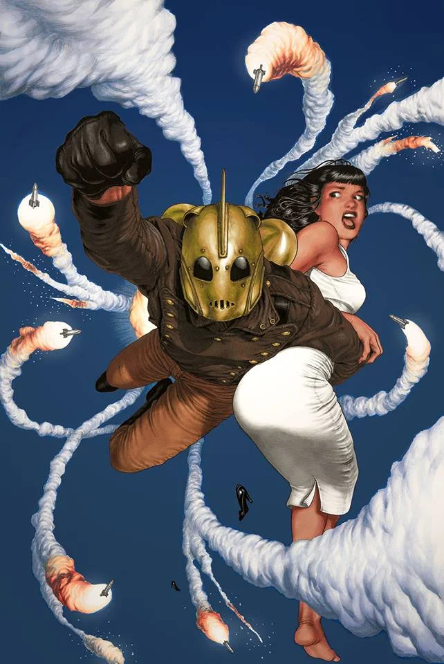 Stunning Art Featuring The Rocketeer Saving Bettie Page — GeekTyrant