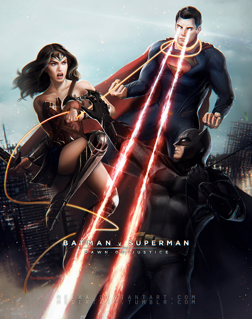 Wonder Woman Joins the Battle in BATMAN V SUPERMAN Fan Art — GeekTyrant