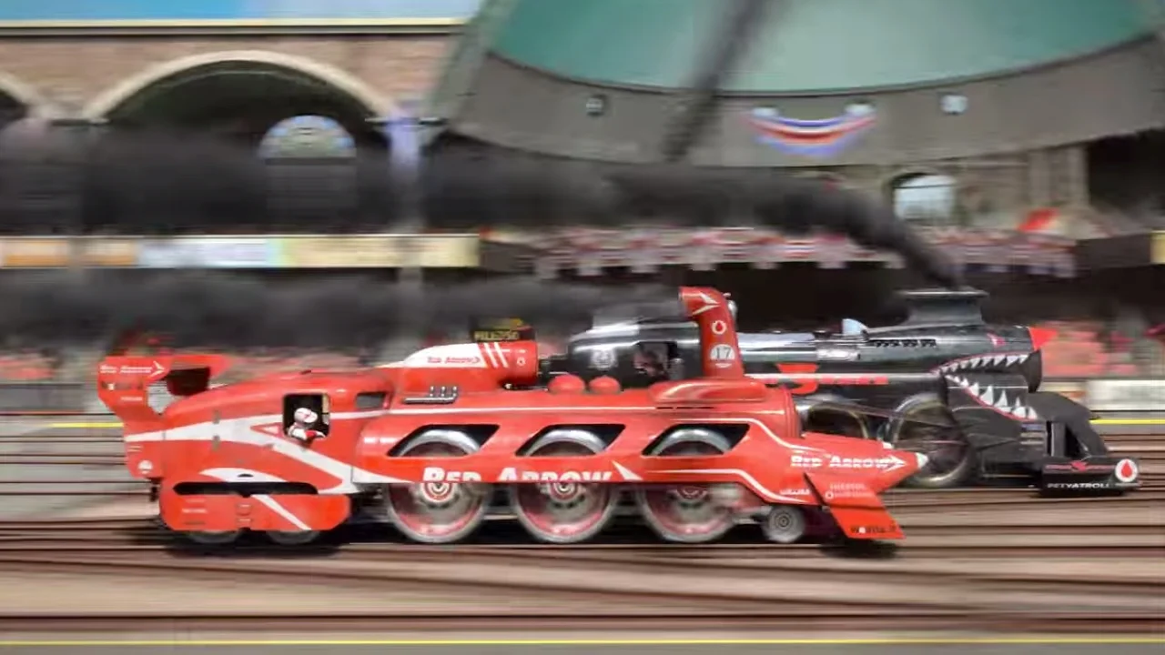 Speedway Train Racing Sweeping Animated Steam-Powered Train Race Short - STEAM SPEED 5D ...