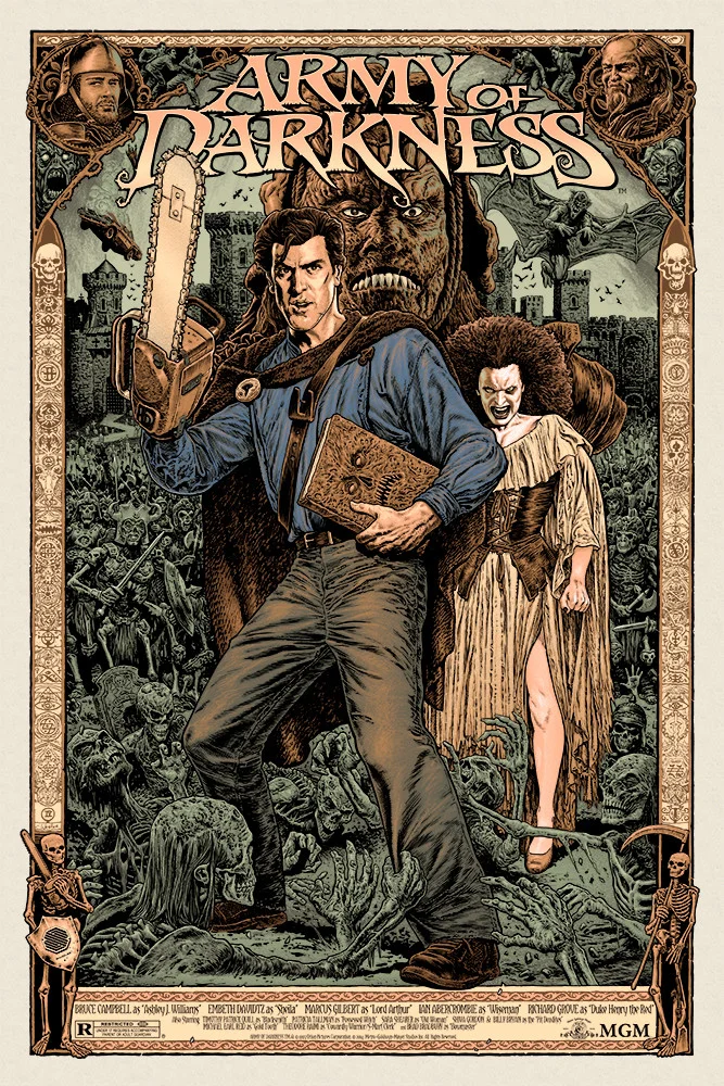Groovy ARMY OF DARKNESS Poster Art by Chris Weston and Jeff Boyes