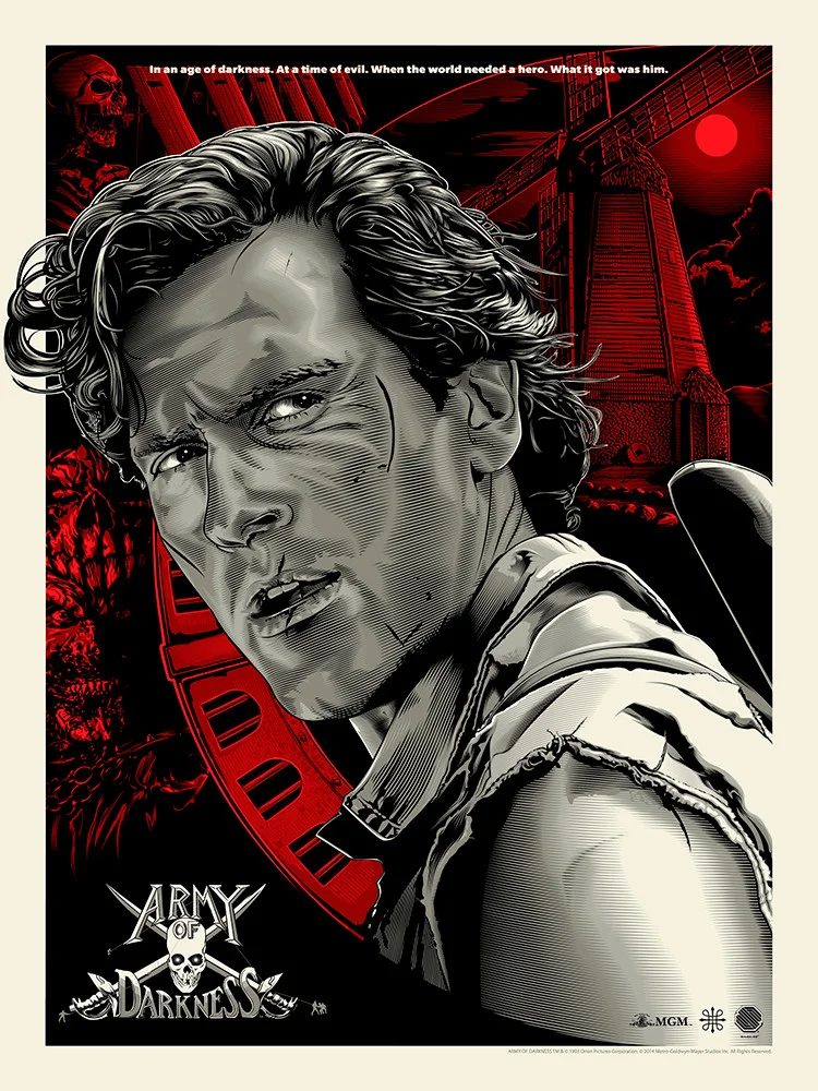 Groovy ARMY OF DARKNESS Poster Art by Chris Weston and Jeff Boyes