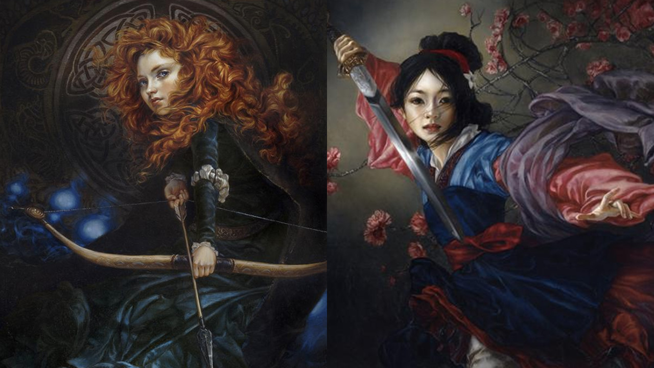   Beautiful Oil Prints of Disney Princesses by Heather Theurer  