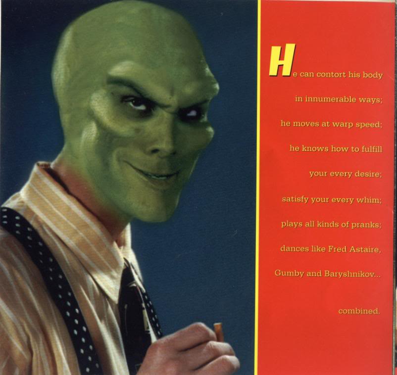 Jim Carrey's THE MASK — Rare Bizarre Promotional Art