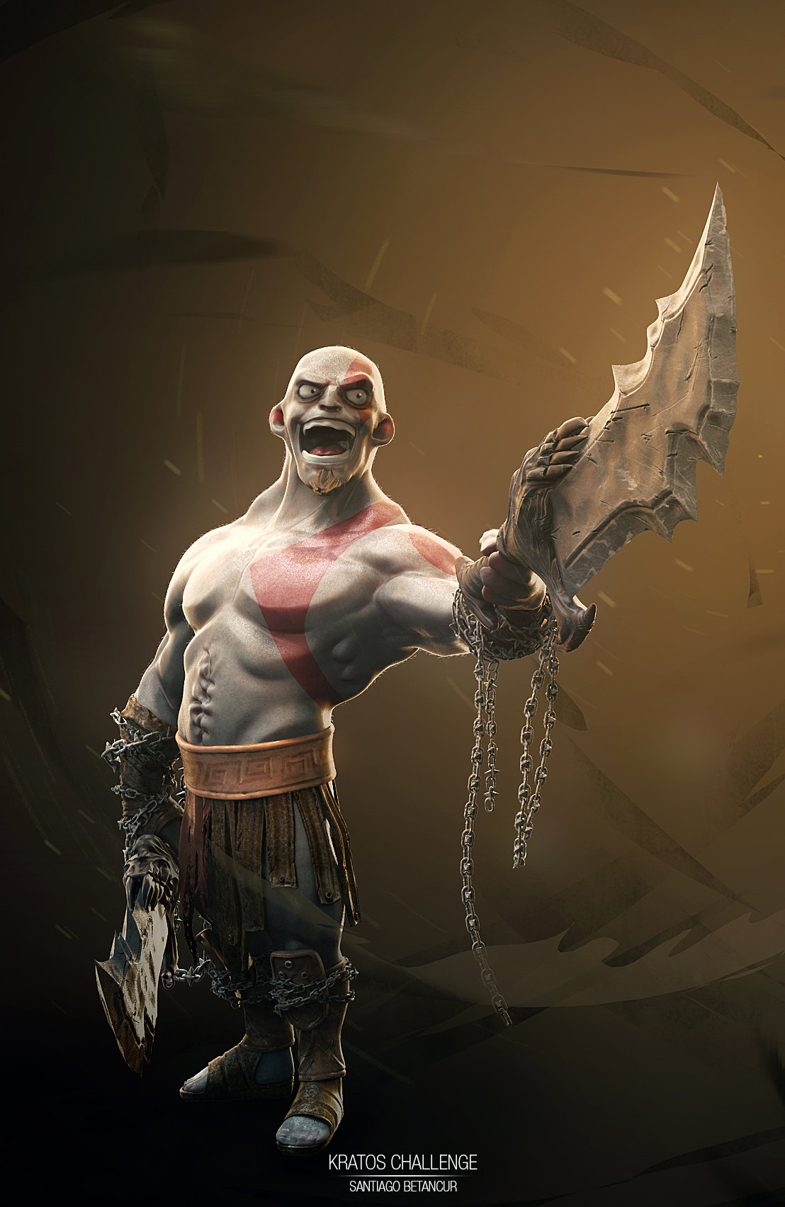 GOD OF WAR Cartoon Fan Art - Kratos Vs. Death — GeekTyrant