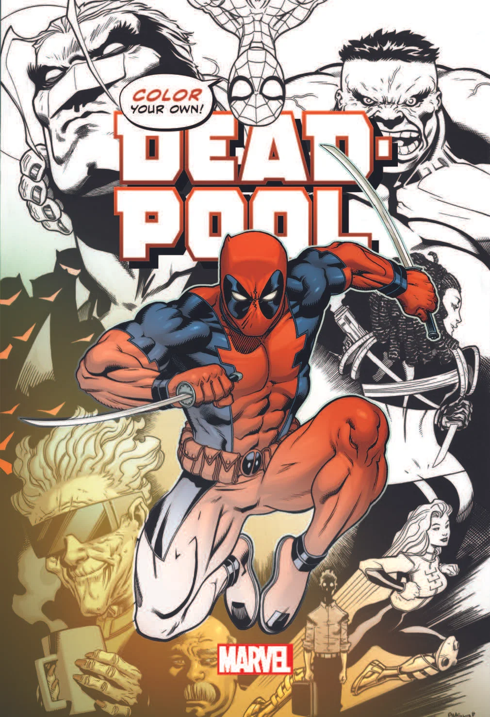 COLOR YOUR OWN DEADPOOL Adult Coloring Book Coming From Marvel — GeekTyrant