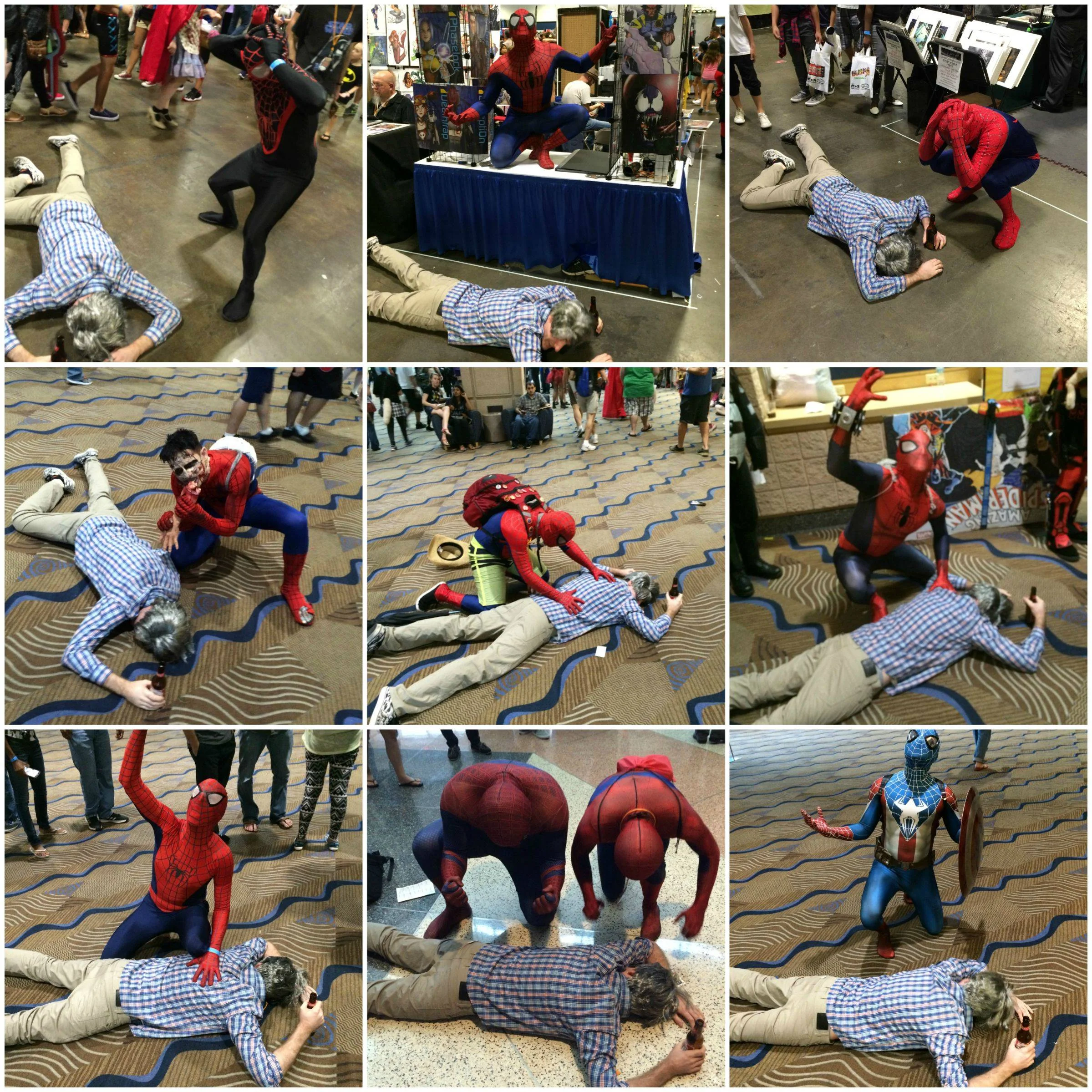 Drunk Uncle Ben Passes Out in Front of SpiderMan Cosplayers — GeekTyrant