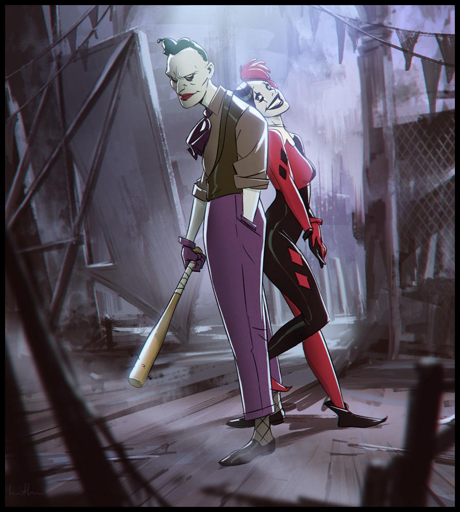 Riveting Batman, Joker, and Harley Quinn Fan Art by Hethe Srodawa —  GeekTyrant