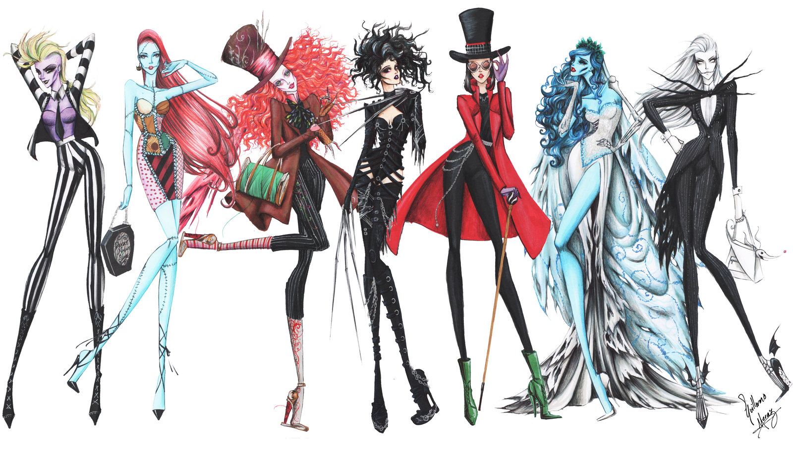 Tim Burton Movie-Inspired Fashion Art Series — Geektyrant