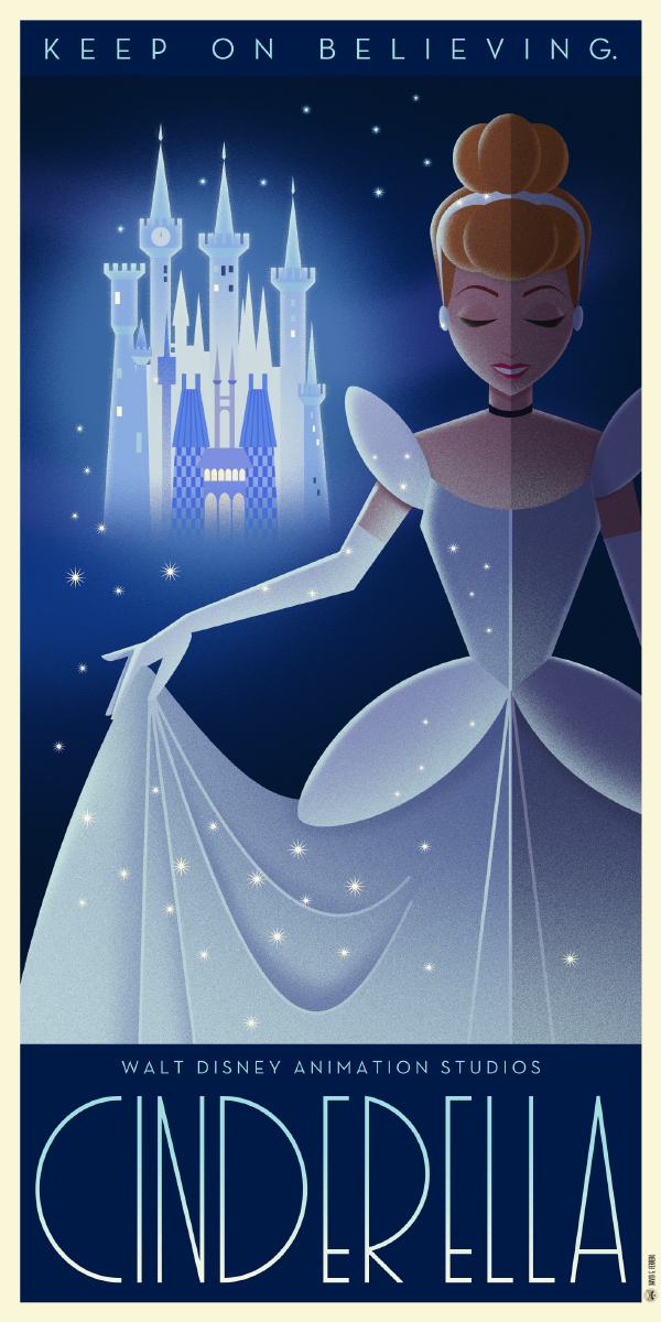 Art Deco Style Poster Art For Classic Disney Animated Films — Geektyrant