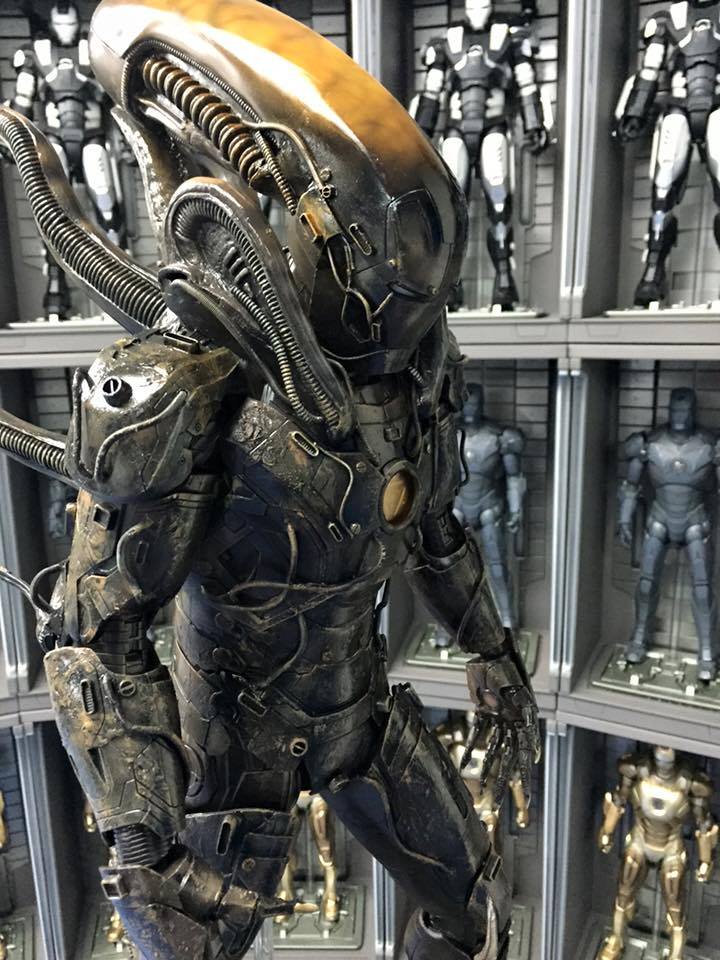 Astonishing Iron Man Alien Xenomorph Action Figure Mashup Geektyrant