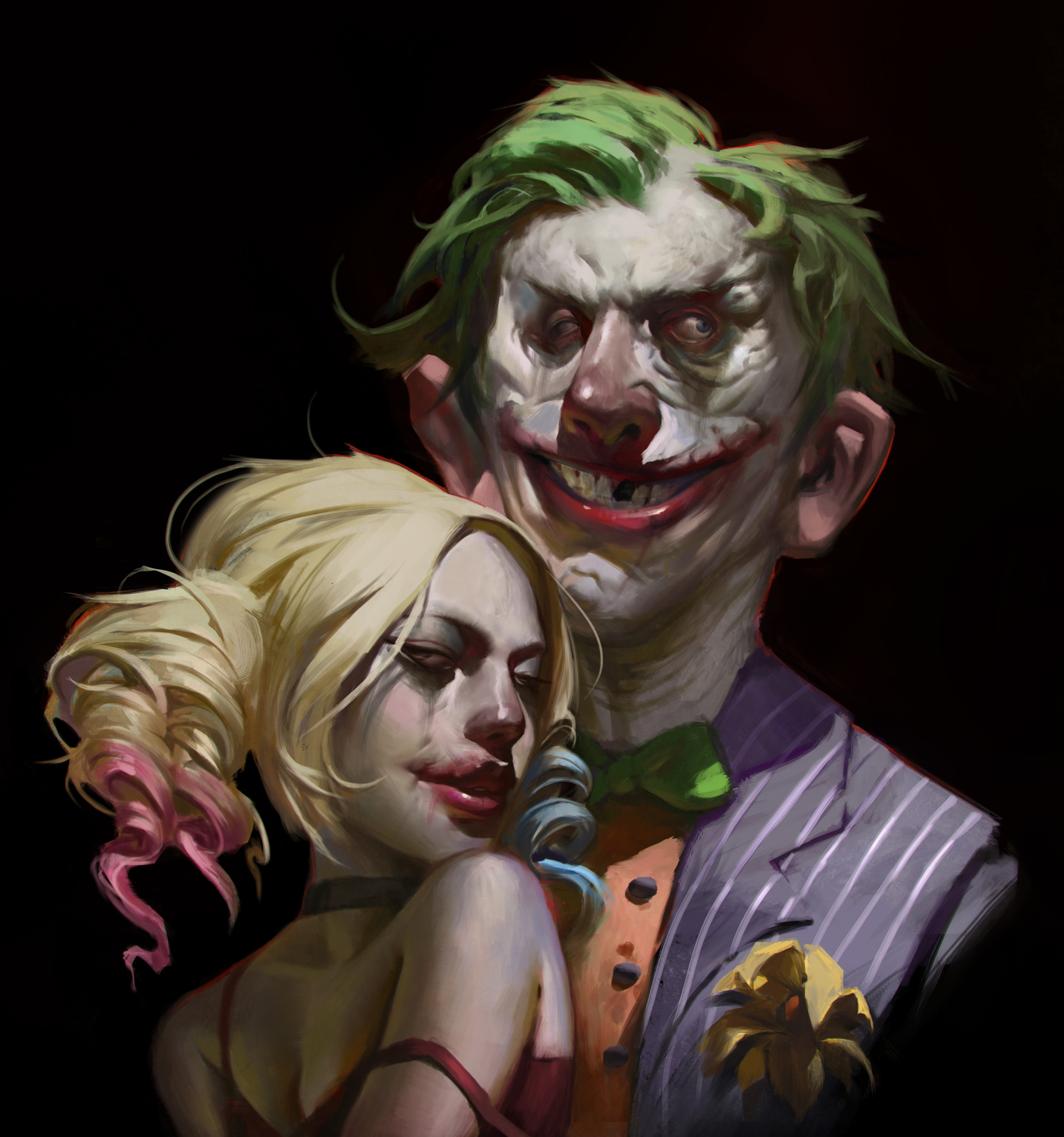 Interesting and Different Take on The Joker and Harley Quinn in Fan Art ...