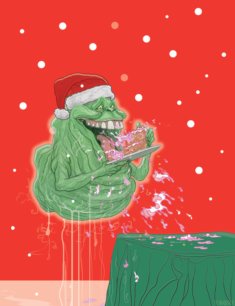 Ghostbusters-Slimer-Christmas-card-PJ-McQuade.jpg