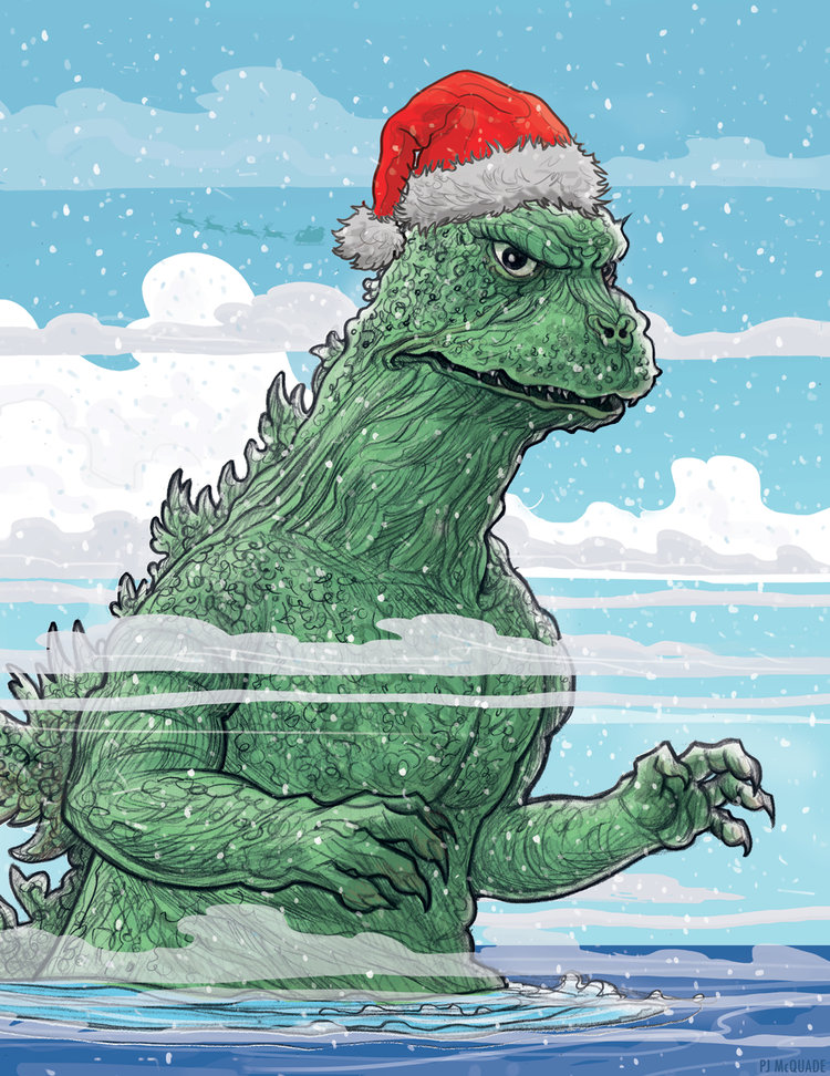 Godzilla-Holiday-card-PJ-McQuade.jpg